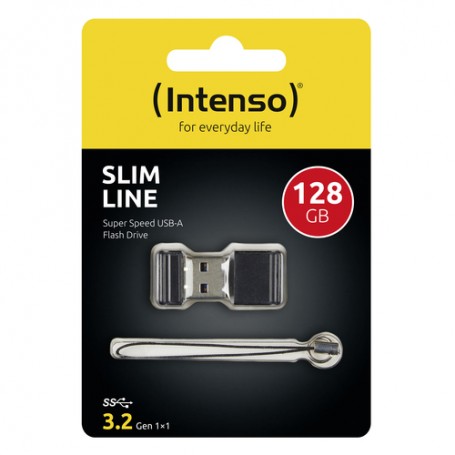 Intenso Slim Line unità flash USB 128 GB USB tipo A 3.2 Gen 1 (3.1 Gen 1) Nero (3532491)