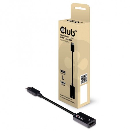 CLUB3D DisplayPort 1.4 to HDMI 2.0b HDR Active Adapter (CAC-1080)