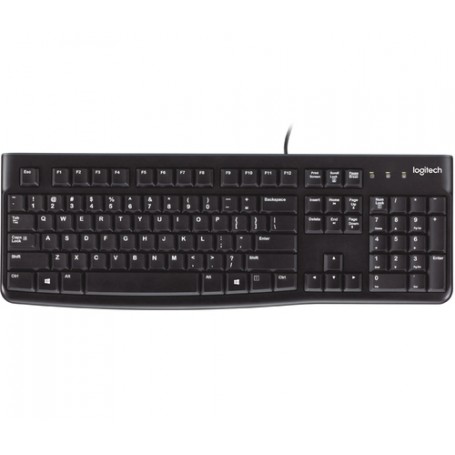 Logitech K120 Corded Keyboard tastiera USB QWERTY Inglese Nero (920-002501)