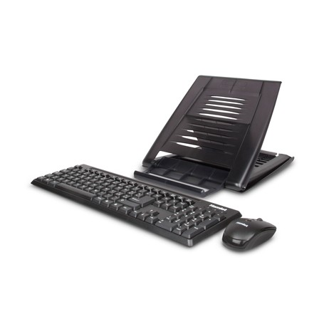 Hamlet Tiramisù piattaforma per Notebook con Tastiera e Mouse Senza Fili (XTMS100KMW)