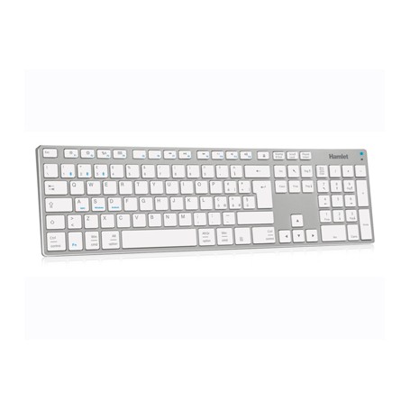 Hamlet XKKITA-MCBT tastiera Bluetooth Italiano Argento, Bianco (XKKITA-MCBT)