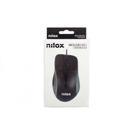 Nilox MOUSB1001 mouse Mano destra Ottico 1000 DPI (MOUSB1001)