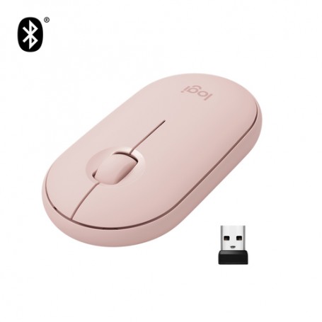 Logitech Pebble M350 Wireless mouse Ambidestro Wireless a RF + Bluetooth Ottico 1000 DPI (910-005717)
