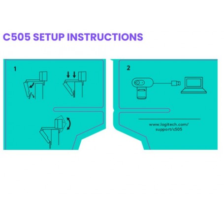 Logitech C505 webcam 1280 x 720 Pixel USB Nero (960-001364)