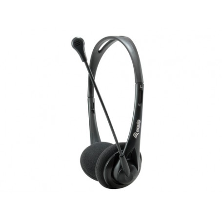 Equip Chat Headset Auricolare Cablato A Padiglione Musica e Chiamate Nero (245302)