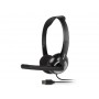 Hamlet Smart Headset cuffia per computer con microfono e connessione usb (HHEADMUS)