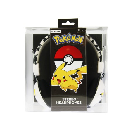 OTL Technologies Pokémon Japanese Cablato Cuffie A Padiglione MUSICA Nero, Bianco, Giallo (PK0603)