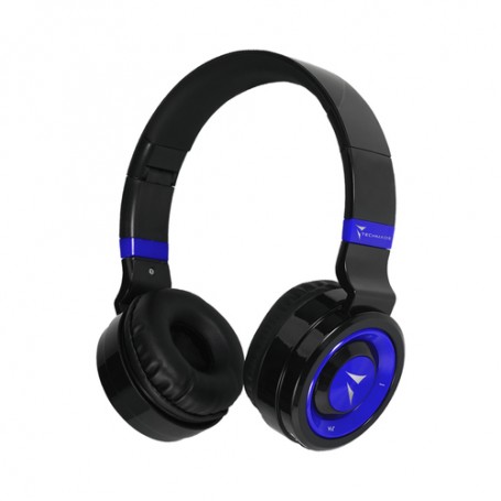 Techmade TM-046-BL cuffia e auricolare Con cavo e senza cavo A Padiglione MUSICA Micro-USB Bluetooth Nero, Blu (TM-046-BL)