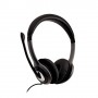 V7 HU521-2EP cuffia e auricolare Cablato A Padiglione Ufficio Nero, Argento (HU521-2EP)
