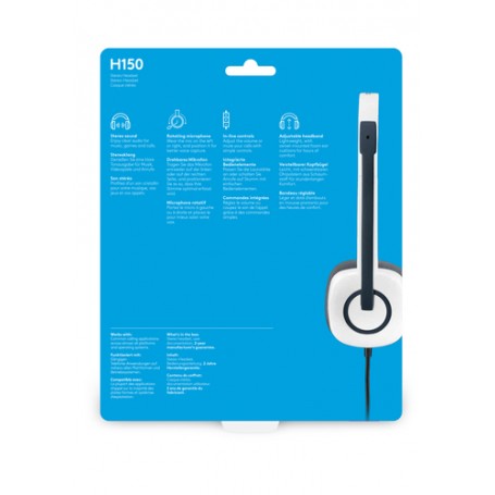 Logitech H150 Stereo Headset Auricolare Cablato A Padiglione Ufficio Bianco (981-000350)