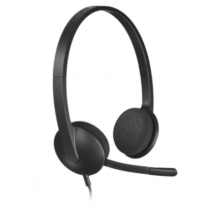Logitech H340 USB Computer Headset Auricolare Cablato A Padiglione Ufficio USB tipo A Nero (981-000475)