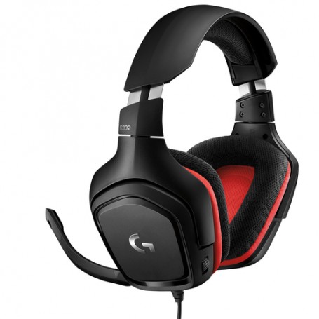 Logitech G G332 Gaming Headset Auricolare Cablato A Padiglione Giocare Nero, Rosso (981-000757)