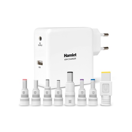 Hamlet Notebook Charger alimentatore universale da 65w per notebook e dispositivi mobili (XPWNB65U)