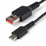 StarTech.com Cavo di ricarica USB C sicuro da 1 m - Cavo di sola alimentazione da USB-A a USB type C con blocco dat (USBSCHAC1M)