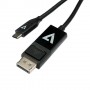 V7 V7UCDP-2M adattatore per inversione del genere dei cavi USB Type-C 3.2 Gen 1 DisplayPort Nero (V7UCDP-2M)