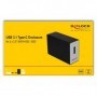 DeLOCK 42607 contenitore di unità di archiviazione Box esterno HDD/SSD Nero, Grigio 2.5" (42607)