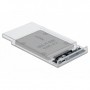 DeLOCK 42621 contenitore di unità di archiviazione Box esterno HDD/SSD Trasparente 2.5" (42621)