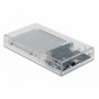 DeLOCK 42622 contenitore di unità di archiviazione Box esterno HDD/SSD Trasparente 2.5" (42622)