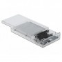 DeLOCK 42622 contenitore di unità di archiviazione Box esterno HDD/SSD Trasparente 2.5" (42622)