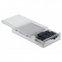 DeLOCK 42622 contenitore di unità di archiviazione Box esterno HDD/SSD Trasparente 2.5" (42622)