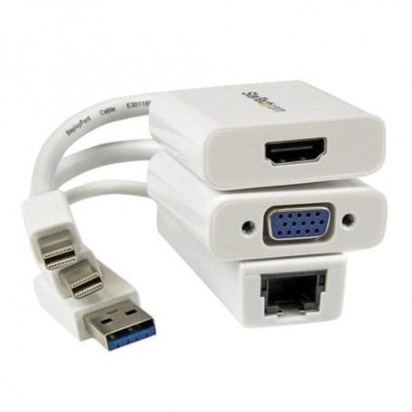 StarTech.com Kit di accessori per Macbook Air - Adattatore MDP a VGA / HDMI e Gigabit Ethernet USB 3.0 (MACAMDPGBK)