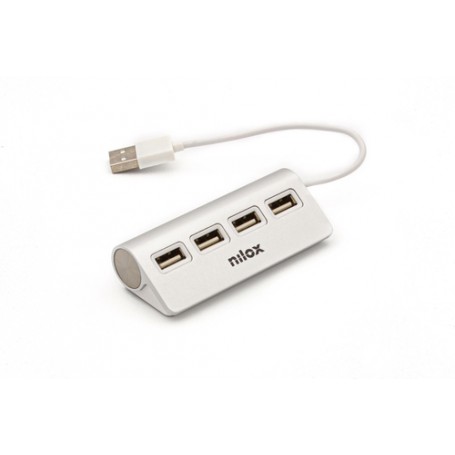 Nilox Hub 4 porte USB 2.0 (NXHUB04ALU2)