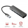 Trust Halyx Aluminium 4-Port USB 3.2 Hub Grigio (23327)