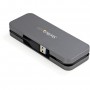 StarTech.com HB30AM4AB hub di interfaccia USB 3.2 Gen 1 (3.1 Gen 1) Type-A 5000 Mbit/s Nero, Grigio (HB30AM4AB)
