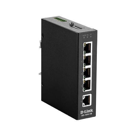 D-Link DIS‑100G‑5W Non gestito L2 Gigabit Ethernet (10/100/1000) Nero (DIS-100G-5W)