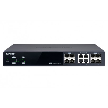 QNAP QSW-M804-4C switch di rete Gestito 10G Ethernet (100/1000/10000) Nero (QSW-M804-4C)