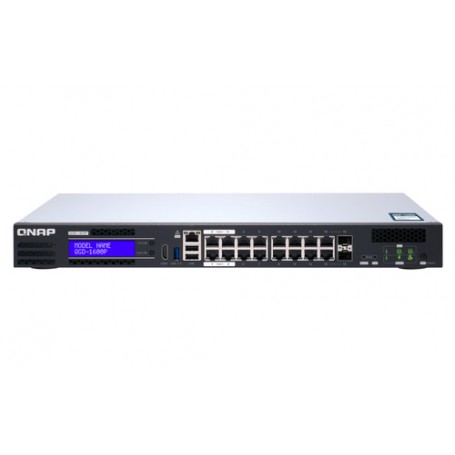 QNAP QGD-1600P Gestito Gigabit Ethernet (10/100/1000) Supporto Power over Ethernet (PoE) Nero, Grigio (QGD-1600P-4G)