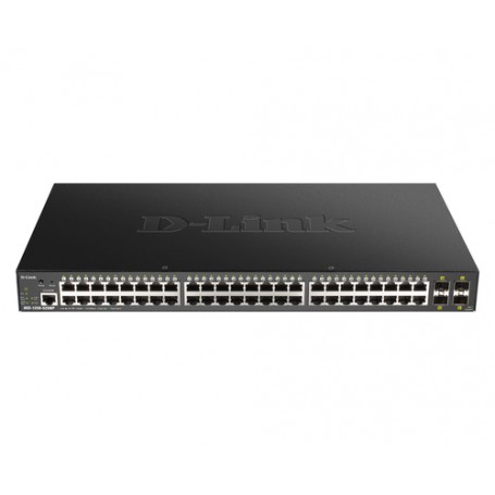 D-Link DGS-1250-52XMP switch di rete Gestito L3 Nessuno Supporto Power over Ethernet (PoE) Nero (DGS-1250-52XMP)