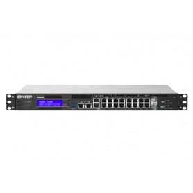QNAP QGD-1602P-C3758-16G switch di rete Gestito Supporto Power over Ethernet (PoE) Nero (QGD-1602P-C3758-16G)