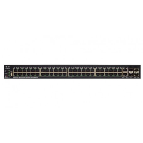 Cisco SG550X-48P Gestito L3 Gigabit Ethernet (10/100/1000) Supporto Power over Ethernet (PoE) 1U Nero, Grigio (SG550X-48P-K9-EU)
