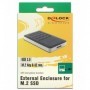 DeLOCK 42594 contenitore di unità di archiviazione Box esterno SSD Nero, Argento M.2 (42594)