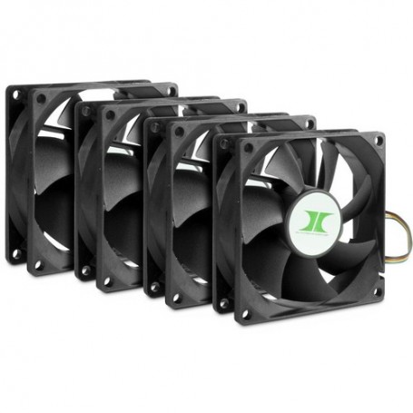 Inter-Tech 88887290 ventola per PC Case per computer Ventilatore 8 cm Nero 4 pz (88887290)