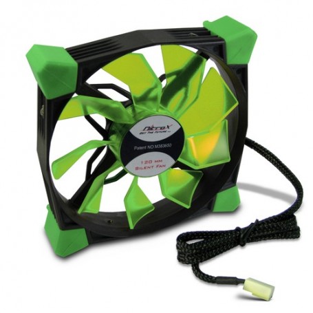 Inter-Tech CobaNitrox N-120-GR Case per computer Ventilatore 12 cm Nero, Verde (88885356)