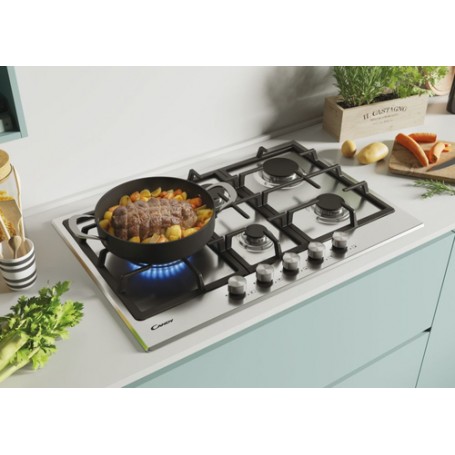 Candy CHG7WLWPX Acciaio inossidabile Da incasso 75 cm Gas 5 Fornello(i) (33801915)