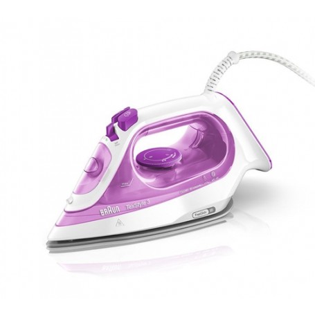 Braun TexStyle 3 SI 3030 Ferro da stiro a secco e a vapore Piastra in ceramica Ultra Glide 2300 W Rosa (0127405000)