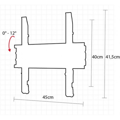 OMB Tilt 400 132,1 cm (52") Nero (OM0112)