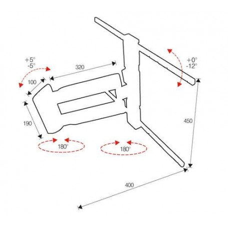 ITB OM06167 Supporto TV a parete 139,7 cm (55") Nero (OM06167)