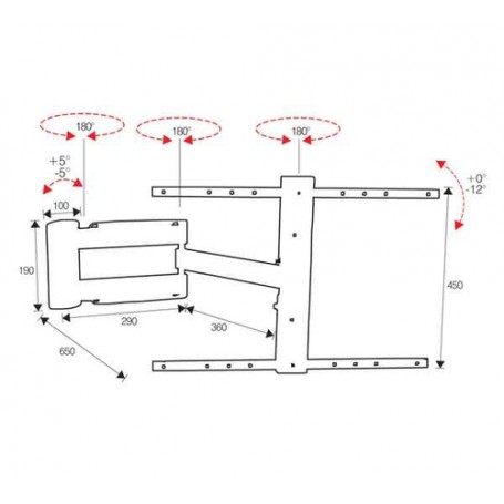 ITB OM06166 Supporto TV a parete 139,7 cm (55") Nero (OM06166)