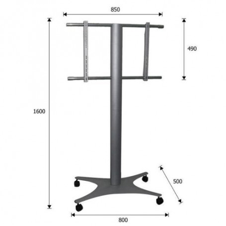 Nilox AMOMMAGELLANO3 supporto da tavolo per Tv a schermo piatto 127 cm (50") Nero, Grigio (AMOMMAGELLANO3) (OM06104)