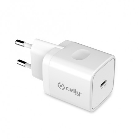 Celly TC1USBC20WWH Caricabatterie per dispositivi mobili Bianco Interno (TC1USBC20WWH)