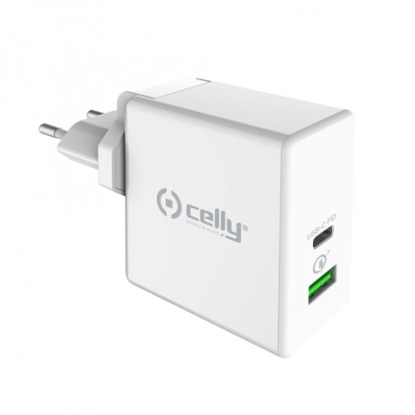 Celly TCUSBC45WWH Caricabatterie per dispositivi mobili Bianco Interno (TCUSBC45WWH)