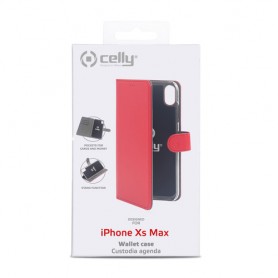 Celly Wally custodia per cellulare 16,5 cm (6.5") Custodia a borsellino Rosso (WALLY999RD)
