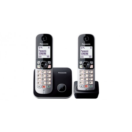 Panasonic KX-TG6852JTB telefono Telefono DECT Identificatore di chiamata Nero, Grigio (KX-TG6852JTB)