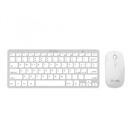 Celly SWKEYBMOUSE tastiera RF Wireless QWERTY Inglese Argento (SWKEYBMOUSESV)