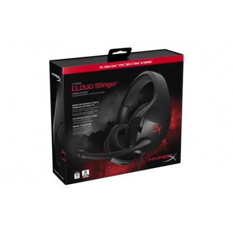 HyperX Cloud Stinger Cuffia Padiglione auricolare Nero (HX-HSCS-BK/EM)