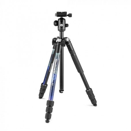 Manfrotto Element MII Aluminium treppiede Fotocamere digitali/film 3 gamba/gambe Nero, Blu (MKELMII4BL-BH)